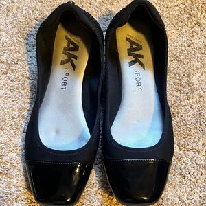 Anne Klein Black Patent Flats